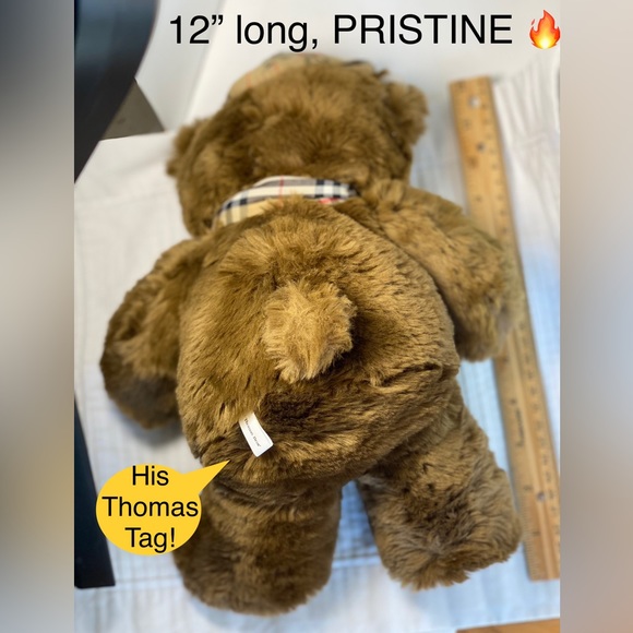 BURBERRY the THOMAS BEAR🔥Nova Check Hat/Scarf/& Feet🔥snuggly soft, Perfect❤️🧸 - Picture 6 of 8